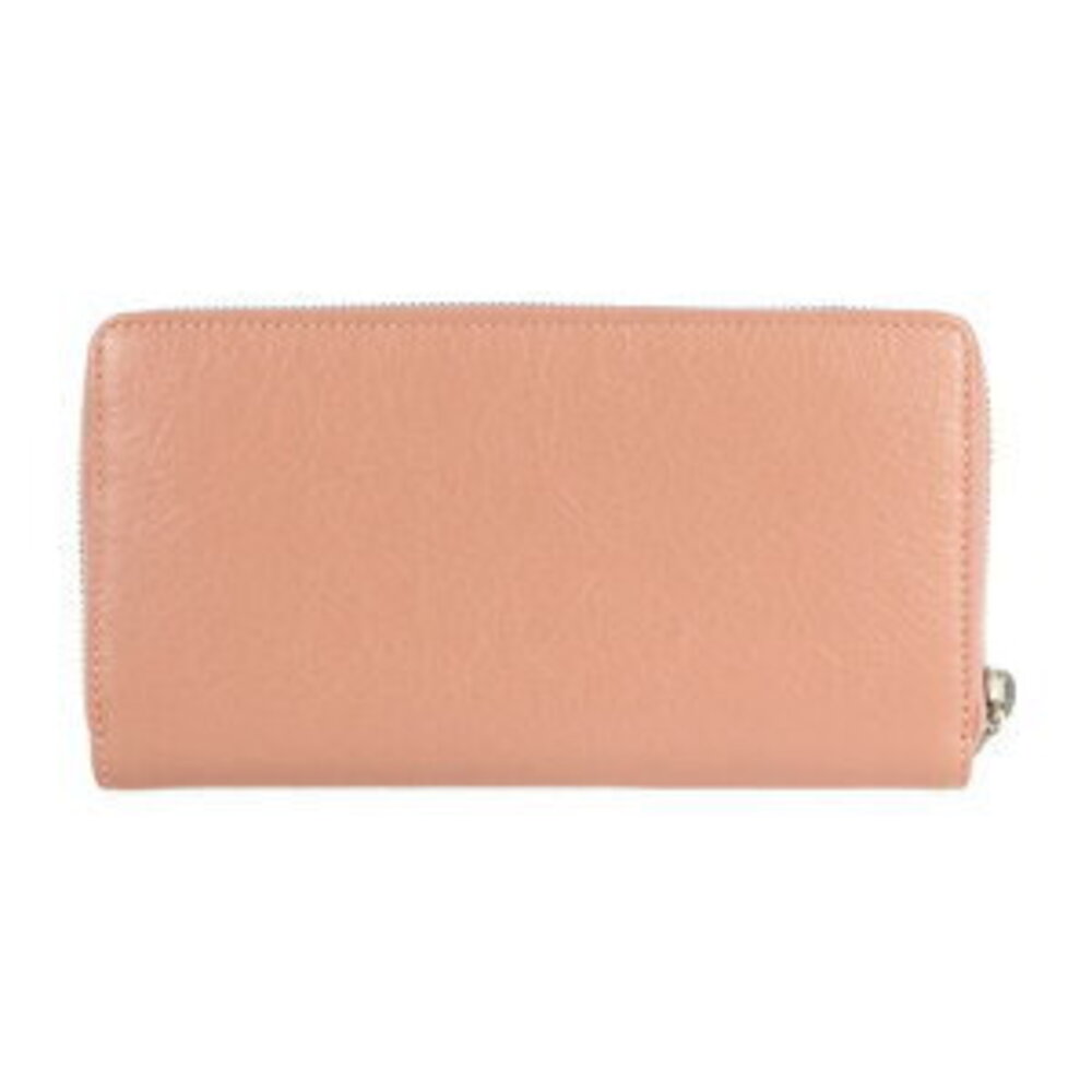 BALENCIAGA Long Wallet pink Beige Tan leather round zipper - Picture 3 of 8